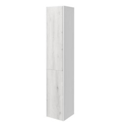Шкаф колонна Aquaton Сакура левая ольха наварра, белый глянец 1A219903SKW8L