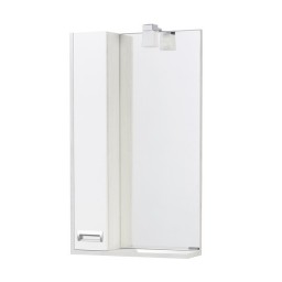 Зеркальный шкаф Aquaton Бекка PRO 50 белый, дуб сомерсет 1A214502BAC20